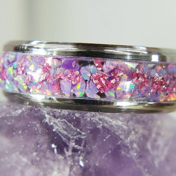 "French Garden" with Amethyst de France & Purple Opal - Picture 3 of 9